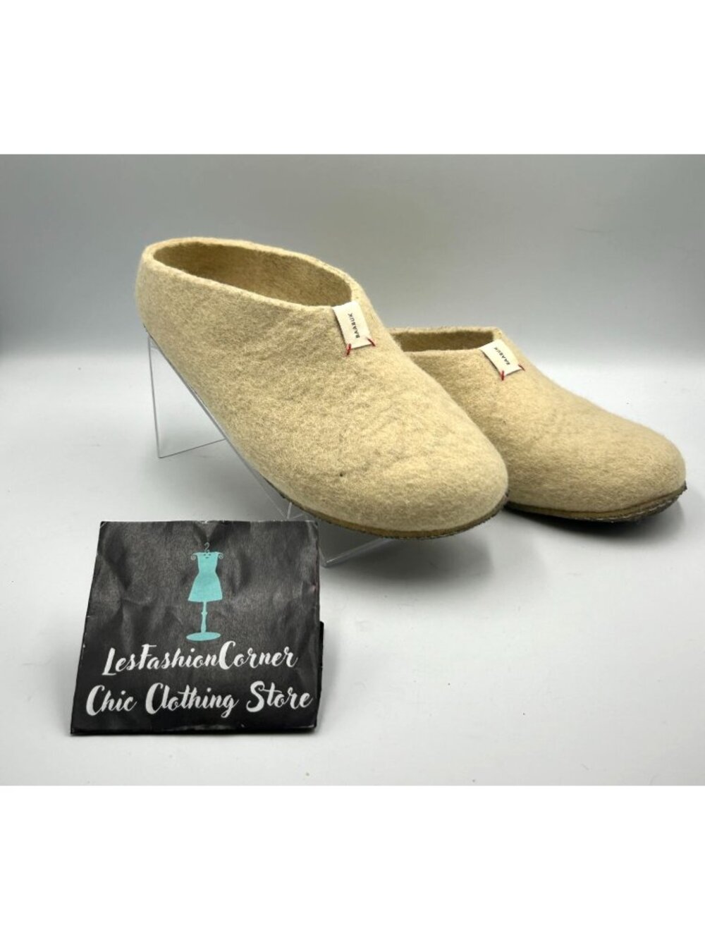 Baabuk Men's Vainilla Wool Felted Mel Slip-On Slippers Size 11 (44) 3298 - Picture 11 of 16